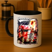 Support Trucker Made In USA Eagle Flag Mug