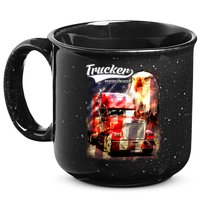 Support Trucker Made In USA Eagle Flag 15oz Campfire Ceramic Mug