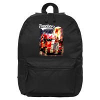 Support Trucker Made In USA Eagle Flag 16 in Basic Backpack