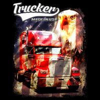 Support Trucker Made In USA Eagle Flag 16 in Basic Backpack