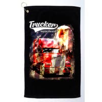Support Trucker Made In USA Eagle Flag Golf Towel