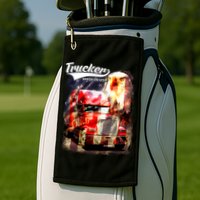 Support Trucker Made In USA Eagle Flag Golf Towel
