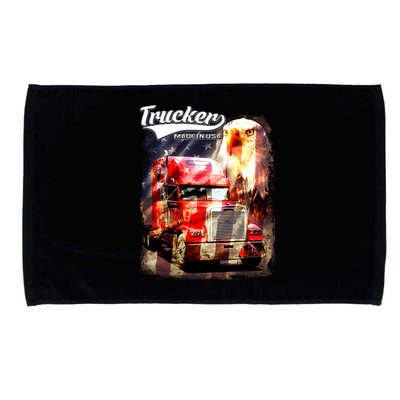 Support Trucker Made In USA Eagle Flag Microfiber Hand Towel