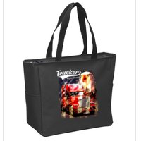 Support Trucker Made In USA Eagle Flag Zip Tote Bag