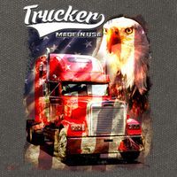 Support Trucker Made In USA Eagle Flag Cotton Canvas Backpack