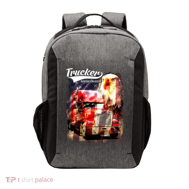 Support Trucker Made In USA Eagle Flag Vector Backpack