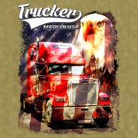 Support Trucker Made In USA Eagle Flag Garment-Dyed Women's Muscle Tee