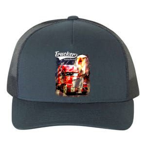 Support Trucker Made In USA Eagle Flag Yupoong Adult 5-Panel Trucker Hat