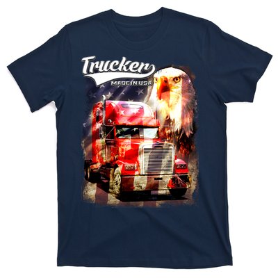 Support Trucker Made In USA Eagle Flag T-Shirt