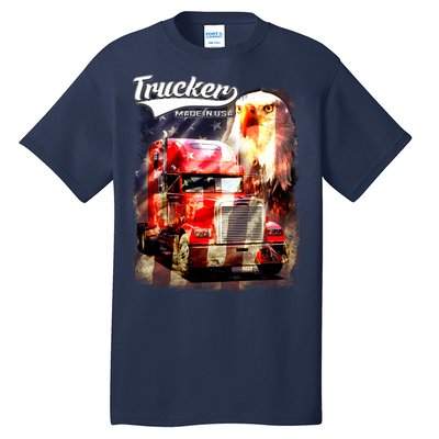 Support Trucker Made In USA Eagle Flag Tall T-Shirt