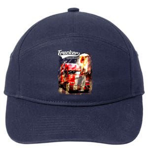 Support Trucker Made In USA Eagle Flag 7-Panel Snapback Hat