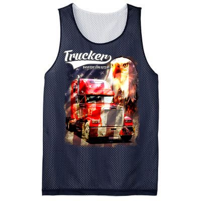 Support Trucker Made In USA Eagle Flag Mesh Reversible Basketball Jersey Tank