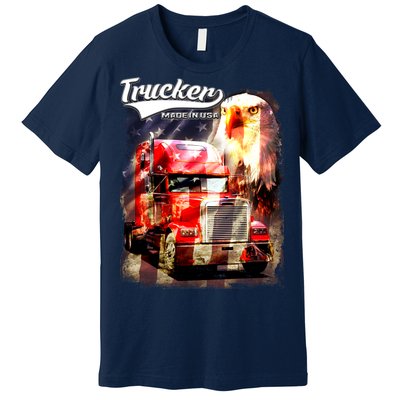 Support Trucker Made In USA Eagle Flag Premium T-Shirt