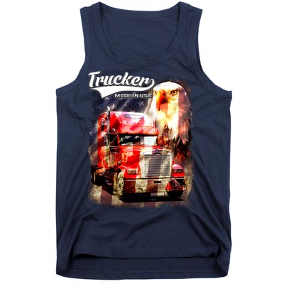 Support Trucker Made In USA Eagle Flag Tank Top