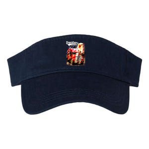 Support Trucker Made In USA Eagle Flag Valucap Bio-Washed Visor