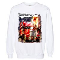 Support Trucker Made In USA Eagle Flag Garment-Dyed Sweatshirt