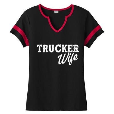 Support Trucker WIfe Ladies Halftime Notch Neck Tee