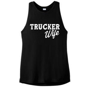 Support Trucker WIfe Ladies PosiCharge Tri-Blend Wicking Tank