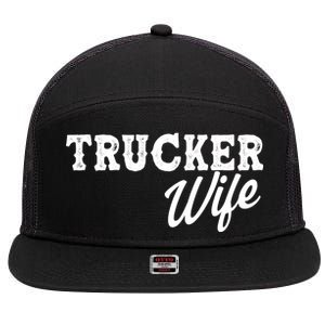 Support Trucker WIfe 7 Panel Mesh Trucker Snapback Hat