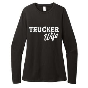 Support Trucker WIfe Womens CVC Long Sleeve Shirt