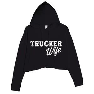 Support Trucker WIfe Crop Fleece Hoodie