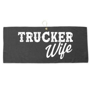 Support Trucker WIfe Large Microfiber Waffle Golf Towel