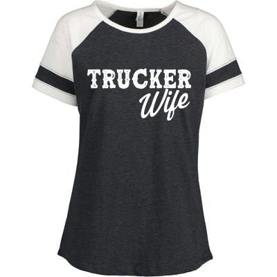 Support Trucker WIfe Enza Ladies Jersey Colorblock Tee