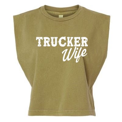 Support Trucker WIfe Garment-Dyed Women's Muscle Tee