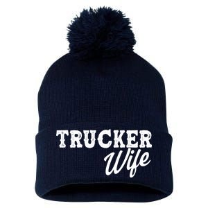 Support Trucker WIfe Pom Pom 12in Knit Beanie