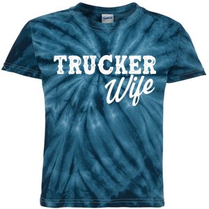 Support Trucker WIfe Kids Tie-Dye T-Shirt