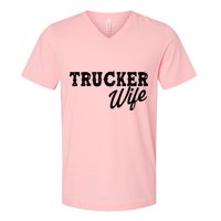 Support Trucker WIfe V-Neck T-Shirt