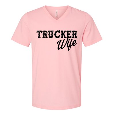 Support Trucker WIfe V-Neck T-Shirt