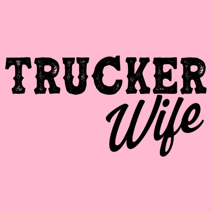 Support Trucker WIfe V-Neck T-Shirt