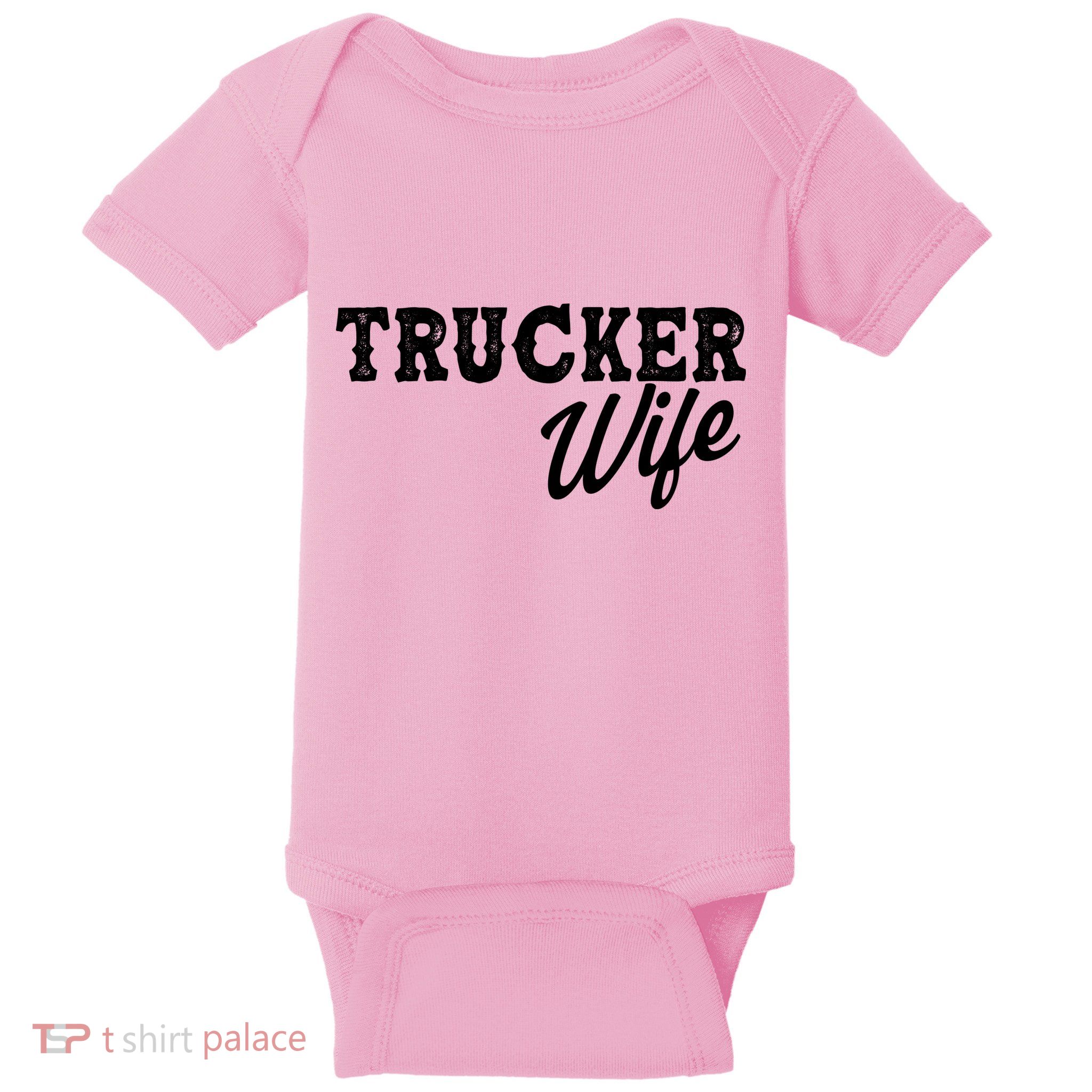 Support Trucker WIfe Baby Bodysuit