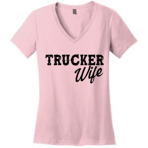 Support Trucker WIfe Women's V-Neck T-Shirt