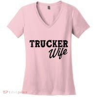 Support Trucker WIfe Women's V-Neck T-Shirt