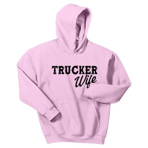 Support Trucker WIfe Kids Hoodie