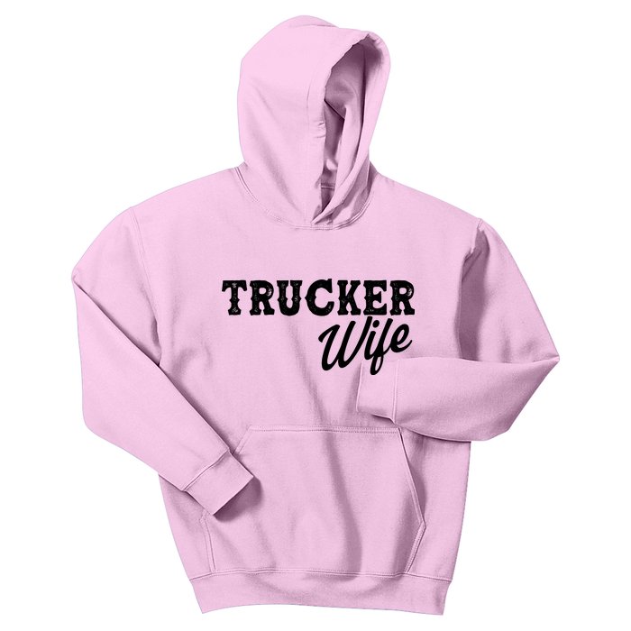 Support Trucker WIfe Kids Hoodie