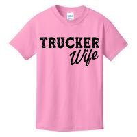 Support Trucker WIfe Kids T-Shirt