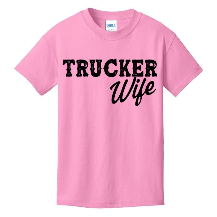 Support Trucker WIfe Kids T-Shirt