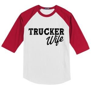 Support Trucker WIfe Kids Colorblock Raglan Jersey