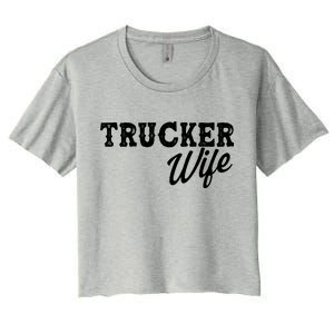 Support Trucker WIfe Women's Crop Top Tee