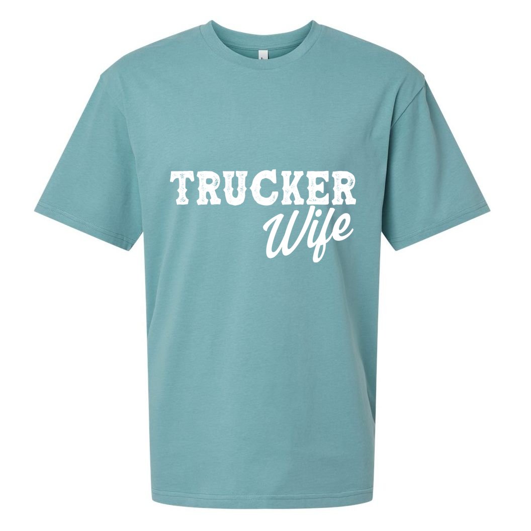 Support Trucker WIfe Sueded Cloud Jersey T-Shirt