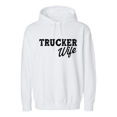 Support Trucker WIfe Garment-Dyed Fleece Hoodie