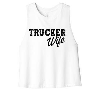 Support Trucker WIfe Women's Racerback Cropped Tank