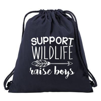 Support Wildlife Arrow Raise Boys Drawstring Bag