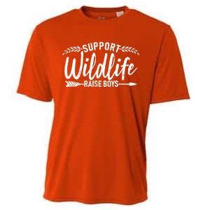 Support Wildlife Raise Boy Parents Cooling Performance Crew T-Shirt