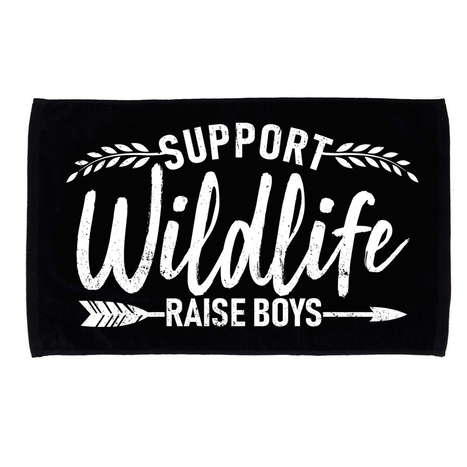 Support Wildlife Raise Boy Parents Microfiber Hand Towel