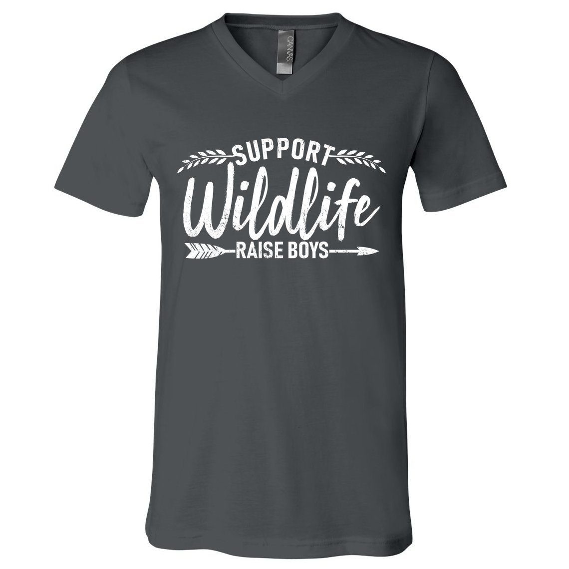 Support Wildlife Raise Boy Parents V-Neck T-Shirt