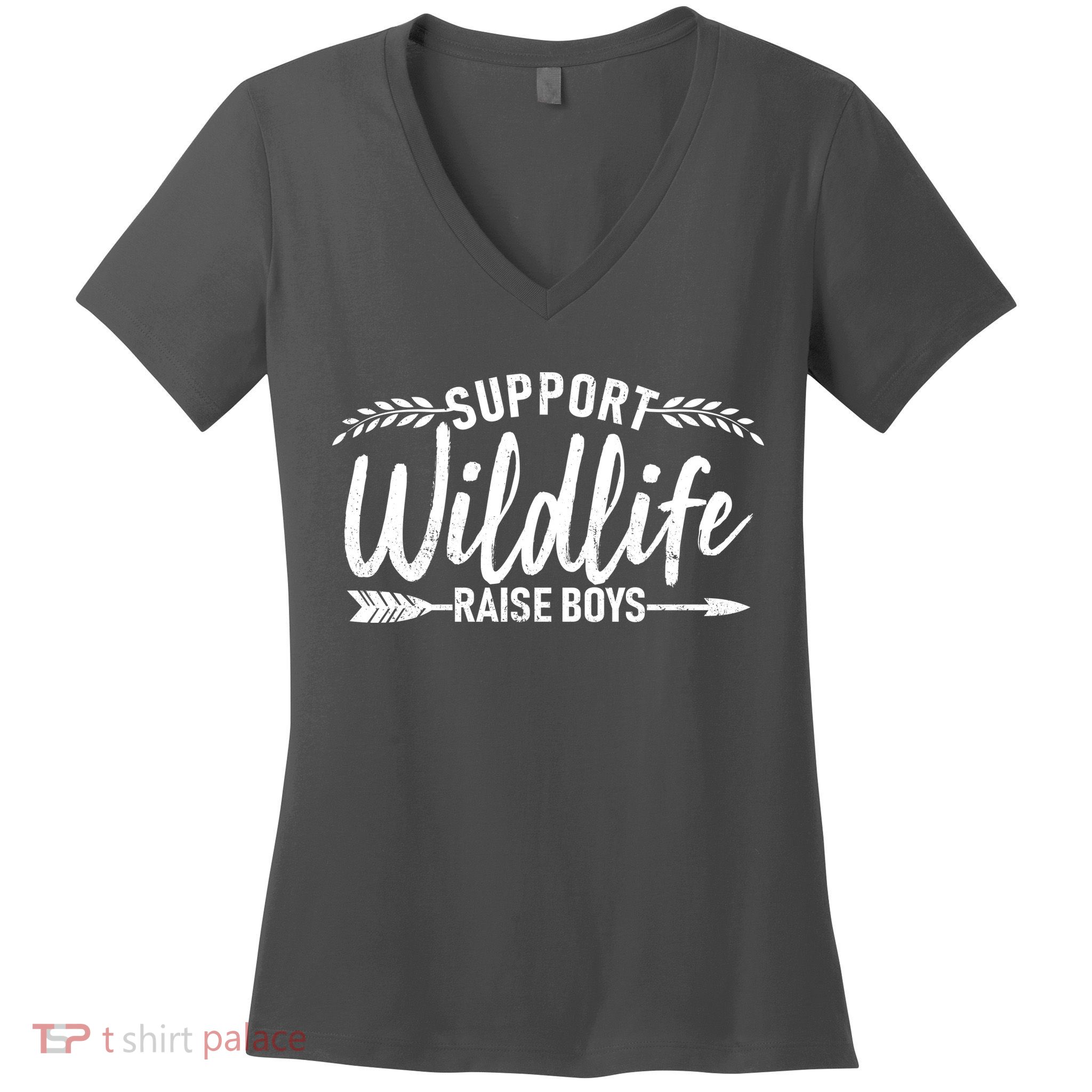 Support Wildlife Raise Boy Parents Women's V-Neck T-Shirt